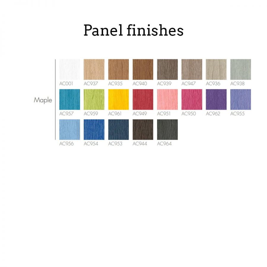 Panel colours and materials for the 9 box wall collection